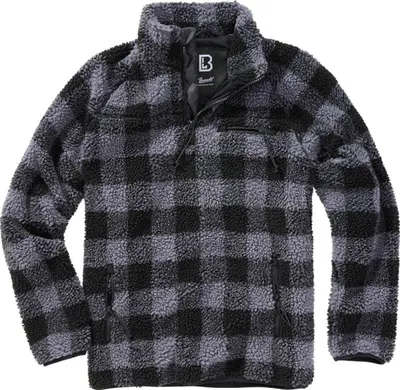 Produktbild von Brandit Teddyfleece Pullover, schwarz/grau, S