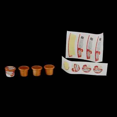 Produktbild von Puppenhaus Eiskrem Verpackungen | Miniatur Kaufladen Zubehör (4 Stück)