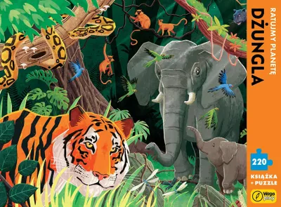 Zdjęcie produktu dla Dżungla. Puzzle 220 elementów + książka