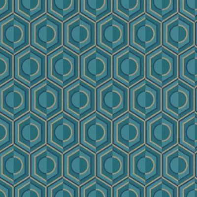 Produktbild von Rasch Grafisch Vliestapete in Blau-Petrol Selection 710144