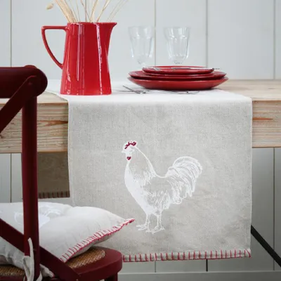 Imagen del producto de Mantel individual de algodón con diseño de gallo