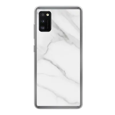 Produktbild von MuchoWow® Handyhülle Schutzhülle Hülle für Samsung Galaxy A41 Marmor - Strukturiert - Weiß - Grau - Stein - Marmoroptik Silikon Softcase Handy Hülle - Mobiltelefon