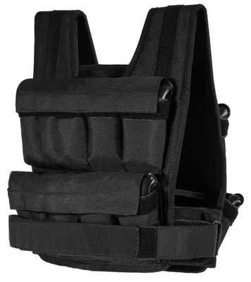 Produktbild von KOMFOTTEU Gewichtsweste 20 kg, verstellbare Trainingsweste für Herren und Damen, strapazierfähige Laufweste mit 20 Sandsäcken für Krafttraining, Fitnessstudio & Crosstraining, schwarz