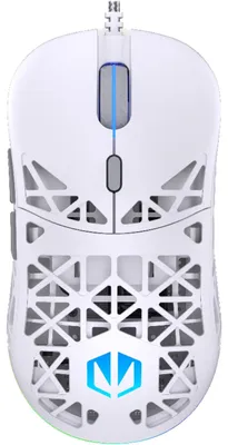 Productafbeelding van ENDORFY Maus, bekabeld, LIV, Onyx White, ultralicht (54g), RGB, 12000 DPI