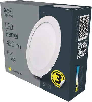 Immagine prodotto di EMOS LED apparecchio da soffitto PROFI bianco, 12 cm, 6 W, bianco caldo, ZD1121