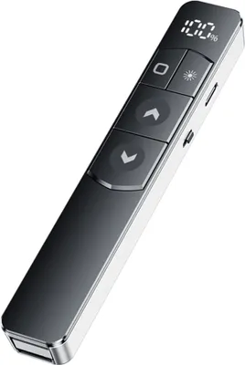 Zdjęcie produktu dla Laserowy wskaźnik prezentacyjny 2.4 G bezprzewodowy dla PowerPoint PPT, kompatybilny z systemami MAC/Windows/Linux dla laptopów Mac, obsługuje funkcje przewracania stron, hiperłączy, plug-and-play, idealny do profesjonalnych prezentacji, wykładów, spotkań, biura, sali lekcyjnej