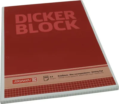 Produktbild von BRUNNEN Briefblock 60g kariert gelocht 100 Blatt 1052788