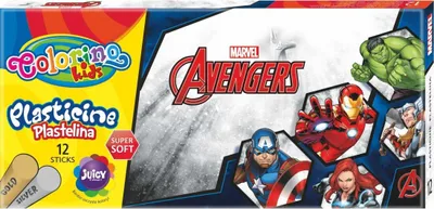 Immagine prodotto di Plastilina rotonda 12 colori Avengers Colorino