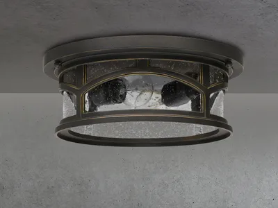 Produktbild von Außendeckenleuchte, runde Balkon Außenlampe Landhausstil, Terrassenbeleuchtung