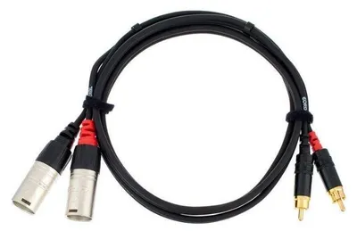 Image de Cordial CFU 1.5 MC audio cable 1.5 m 2 x RCA 2 x XLR (3 broches) Noir