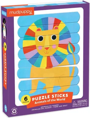 Produktbild von Mudpuppy 48 Stück Puzzle Sticks/Tiere der Welt