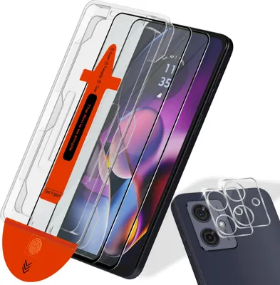 Obrázek produktu pro 2-balení Motorola Moto G54 Ochranné sklo na displej & 2-balení ochrana objektivu - Tvrzené sklo | [Automatická instalace] - Bez bublin