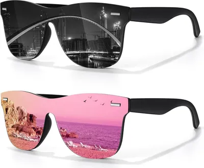Image de LINVO Lunettes de soleil polarisées Classique Miroir UV400 Unie