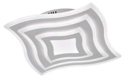 Produktbild von LED Deckenleuchte, Metall, Weiß, Fernbedienung, Dimmbar, 43x43 cm
