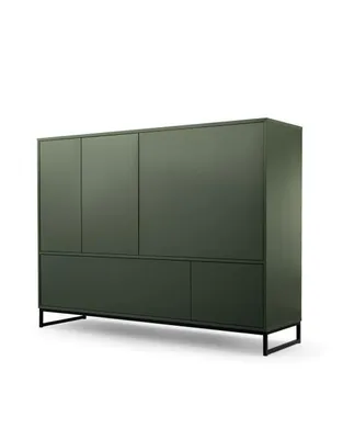 Produktbild von KLICKMOEBEL Kommode 160x120x45 Dunkelgrün GENUA Moderne Anrichte, Push-to-Open, minimalistisches Design viel Stauraum