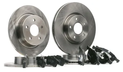 Produktbild von RIDEX Bremsenset Vorne Hinten Bremsscheiben Beläge Satz für FORD Kuga Mk2 (DM2) 300,0 280mm