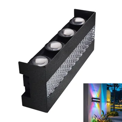 Produktbild von LED Wandleuchte für Innen- und Außenbereich, IP65 wasserdicht, 10W RGB Farbwechsel, Ideal für Garten und Haus