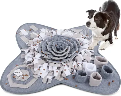 Image de IEUUMLER Tapis de reniflage Chien Odeur Jouet d'intelligence Tapis d'alimentation 71x71cm Gris