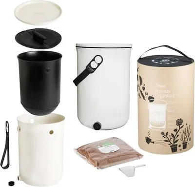 Image de Composteur 9.6 L Blanc - Bokashi Organko 2 Océan - Skaza