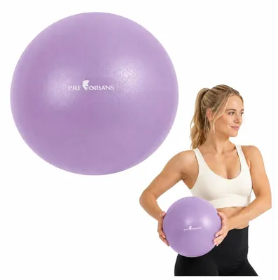 Obrázek produktu pro Mini gymnastický míč 25 cm fitness míč pilates míč jóga míč s pumpičkou nosnost až 100 kg cvičení doma fialová