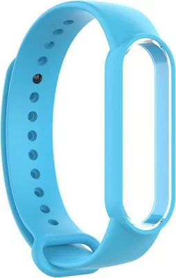 Produktbild von Ersatz Armband Silikon für Xiaomi Mi Band 5 / 6 Fitness Sport Tracker Band Hell Blau