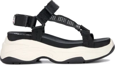 Produktbild von Pepe Jeans Plateau Sandalen Schwarz mit Klettverschluss, 7 cm Ferse, 4 cm vorne