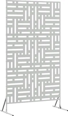Immagine prodotto di vidaXL Paravento grigio 100 x 50 x 180 cm acciaio