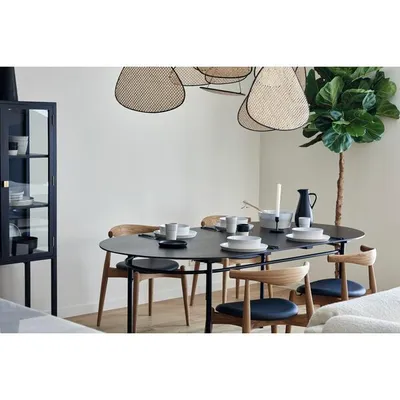 Image de COSTA NOVA Notos Assiette creuse ovale, latitude black, longueur : 254 mm