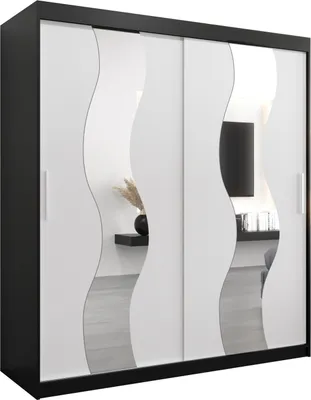 Produktbild von Kleiderschrank, Schiebetürenschrank Schlafzimmer, Schrank mit Spiegel SEWILLA 180 cm