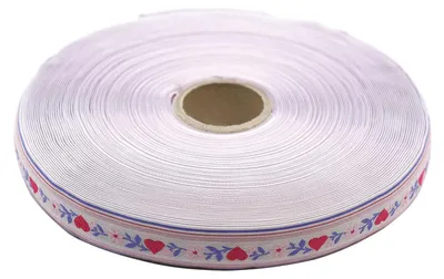 1m / Meterware Bestickte Borte Breite 23mm rosa