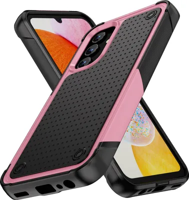 Immagine prodotto di Custodia per Samsung Galaxy A15 5G/4G, custodia ibrida antiurto in PC rigido e TPU morbido Rosa Nero
