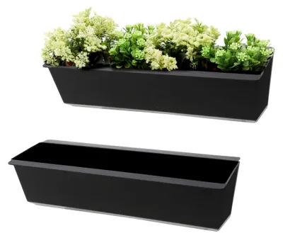 Produktbild von 6 Stück Blumenkästen aus Kunststoff für Paletten
