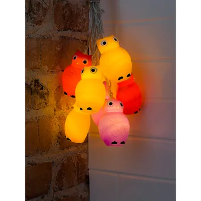 Produktbild von LED Dekolichterkette bunte Eulen 16 Warmweiße Dioden