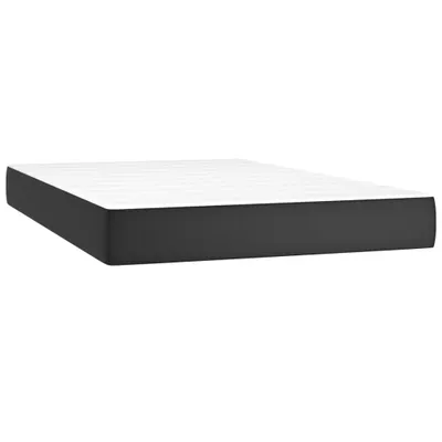 Image de vidaXL Matelas à ressorts ensachés Noir 120x200x20 cm Similicuir
