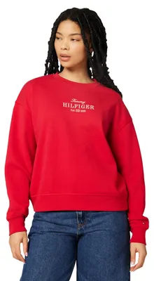 Zdjęcie produktu dla Bluza damska Tommy Hilfiger, regular fit, wykonana z bawełny, kolor czerwony (czerwony podstawowy), rozmiar XS