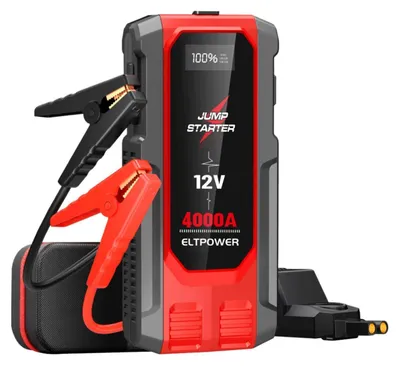 Produktbild von Starthilfe Powerbank 4000A 12V mit LED Taschenlampe und USB Ladefunktion für PKW LKW