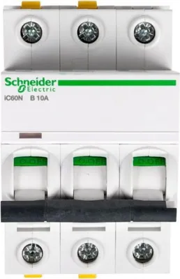 Productafbeelding van Schneider Electric A9F03310, miniatuurstroomonderbreker, 3-polig