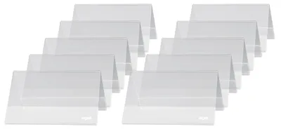 Immagine prodotto di SIGEL TA136 Supporto da tavolo, a forma di tetto, trasparente, per 100x60 mm