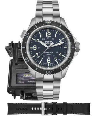 Produktbild von Traser Herrenuhr P67 SuperSub Blau SET
