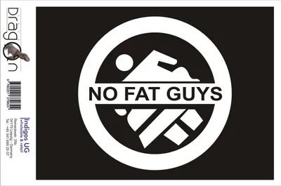 Produktbild von Aufkleber / Autoaufkleber - JDM / Die cut / Auto / OEM - no fat guys 210x210mm pink - Heckscheibe / Heckscheibenaufkleber