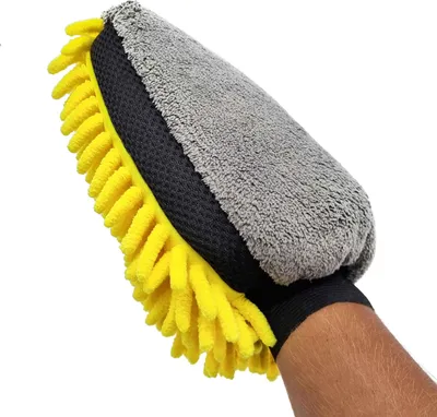 Image de Éponge de nettoyage pour voiture - Gant de lavage - Gant éponge de nettoyage - Jaune