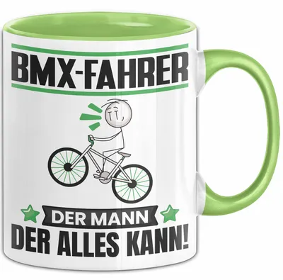 Produktbild von BMX-Fahrer Tasse Geschenk für BMX-Fahrer Der Mann Der Alles Kann Geschenkidee zum Geburtstag (Grün)