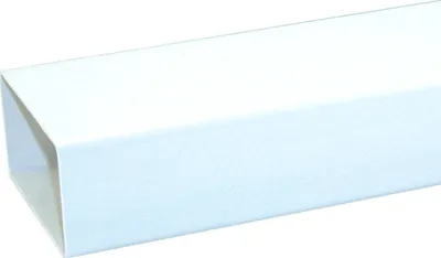 Produktbild von Vierkantrohr - ohne Muffe, für 125er Abluftsystem, Kunststoff Weiß
