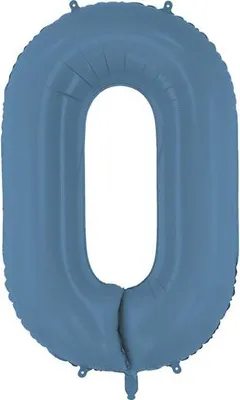 Produktbild von Folienballon Zahl „0“, 86cm, marineblau