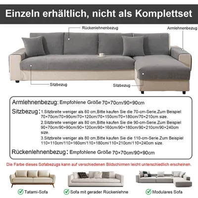 Obrázok produktu pre Ochranný poťah na pohovku, protišmykový, pre 1-4 sedadlá, tvar L, poťah na sedaciu súpravu