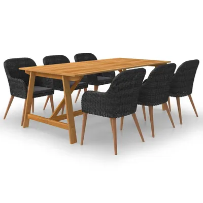 Produktbild von 7-tlg. Garten-Essgruppe Schwarz