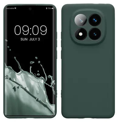 Produktbild von kwmobile Handyhülle für Xiaomi Redmi Note 14 Pro+ 5G / Redmi Note 14 Pro Plus 5G Hülle - weiches Handy Silikon Case - Schutzhülle Cover - Moosgrün