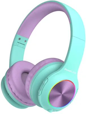 Image de Casque pour enfants PowerLocus - PLED, sans fil, bleu/violet
