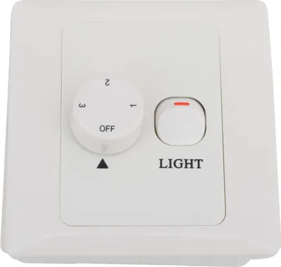 Obrázok produktu pre Nástenný vypínač pre stropné ventilátory so svetlom, 2 panely