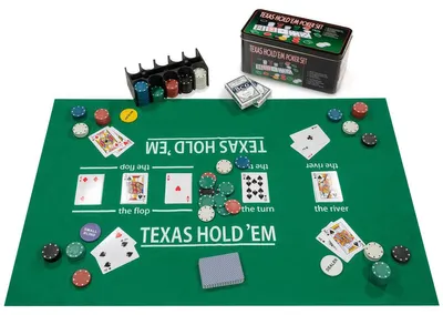 Produktbild von Nexos Poker Starter-Set Pokerset mit 200 Chips in Geschenk-Box aus Metall